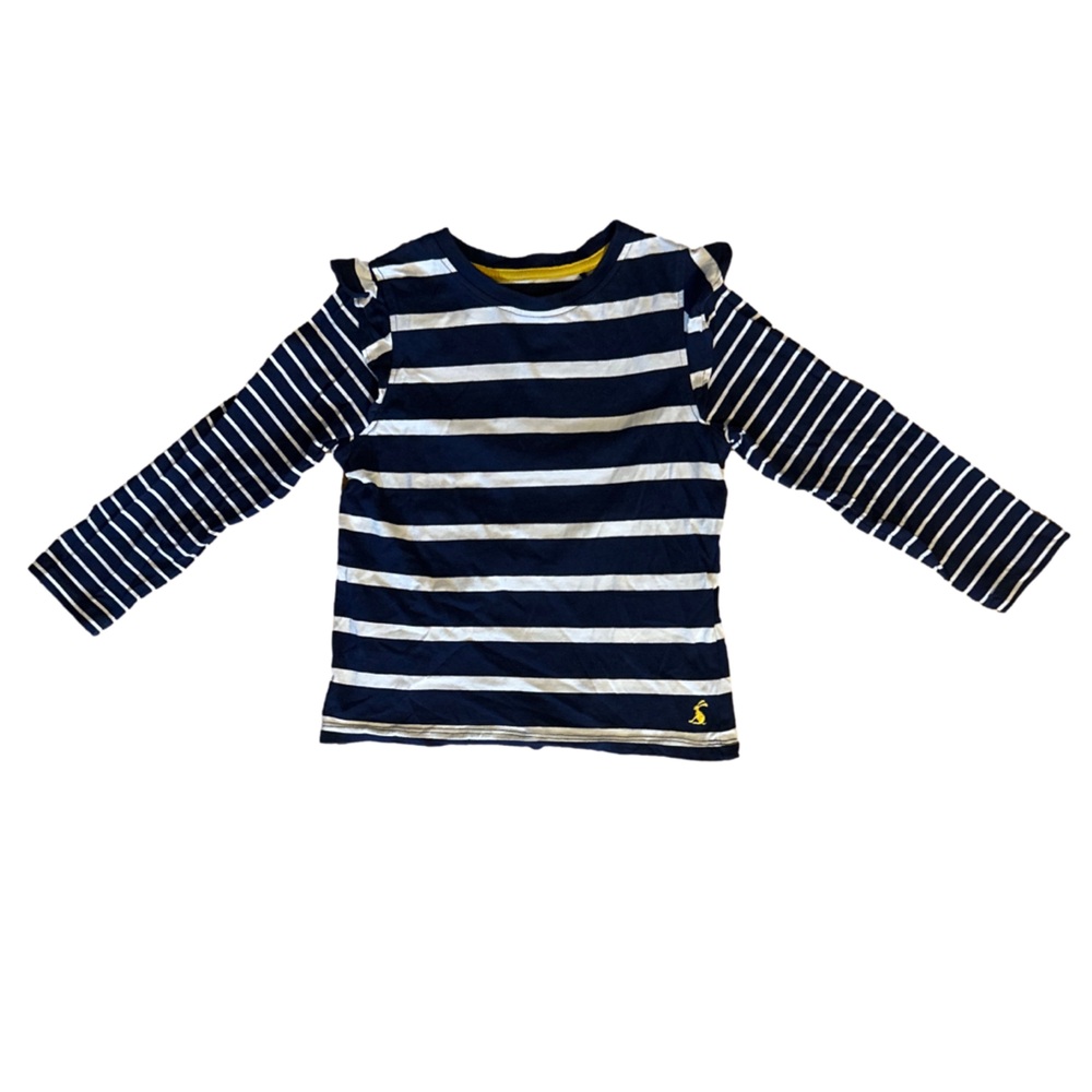 Navy and White Striped Kids Shirt
